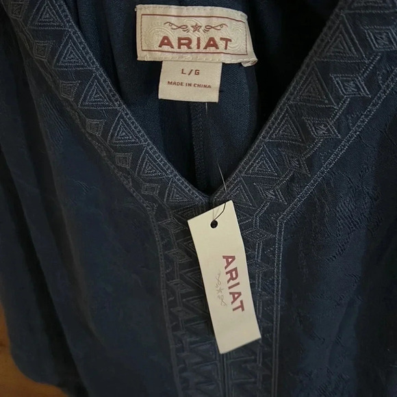 Ariat Blue Jumpsuit Sleevless VNeck Top Size Large - Picture 16 of 16